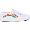 thumbnail image 2 of Superga 2750 Cotu Rainbow Women's Classic Lace Up Canvas Trainers In White Size 9.5, 2 of 6