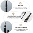 thumbnail image 2 of Miangastore Portable Heated Eyelash Curlers Black Usb Rechargeable Temperature Control 1Set, 2 of 9