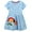 Blue snail, variant on Toddler Girl's Casual Cotton Cartoon Dino Dress, Easter Outfits, 3T