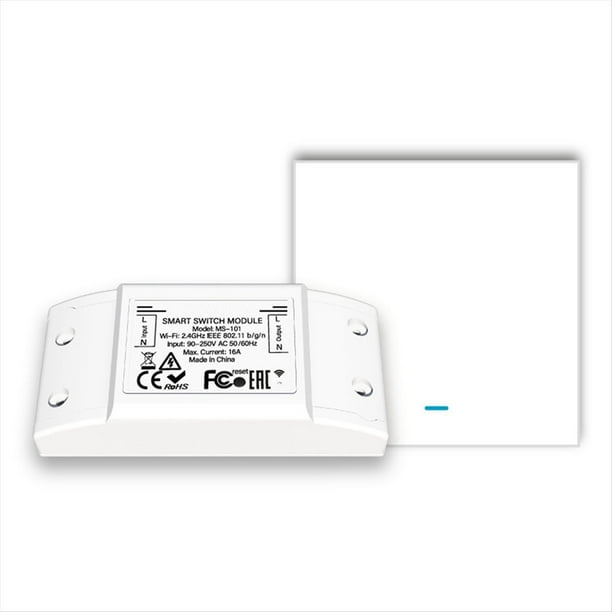 Interruptor Inteligente Bluetooth de 16 A con Control Remoto de Panel de 1 Grupo, Interruptor de Industrial, Relé Disyuntor para Hogar Inteligente Tuya
