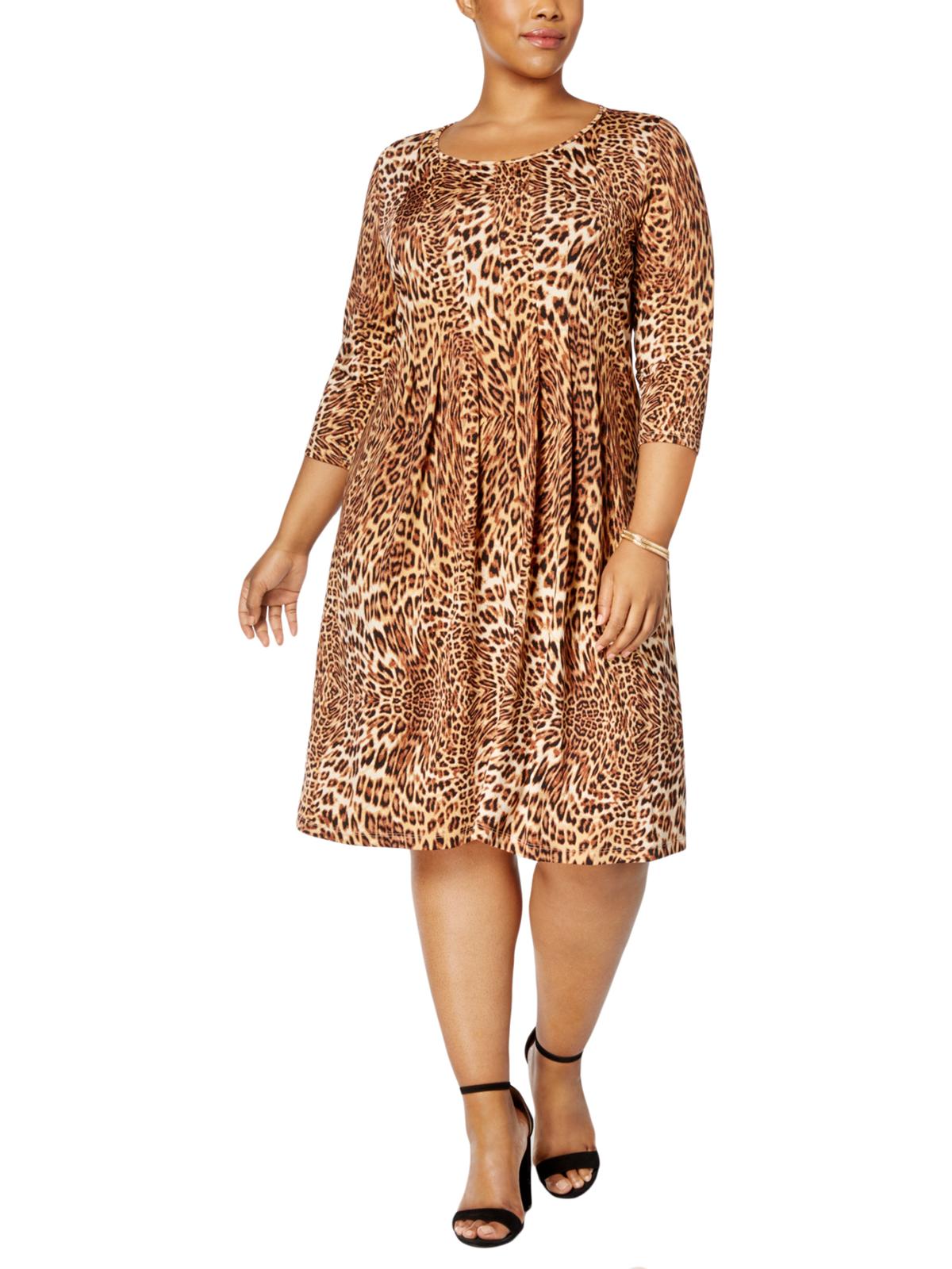 monki leopard print dress