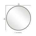 thumbnail image 5 of Benjara BM239324 24 in. Round Shape Sleek Metal Frame Mirror, Black, 5 of 5