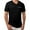 Black, variant on Big and Tall Shirts for Men Spring And Summer Fashion Solid Color V Neck Chest Pocket T Shirt Comfortable Temperament Short Sleeves Long T Shirts Men plus Size Compression Shirt Mens Tall Sizes 2XL