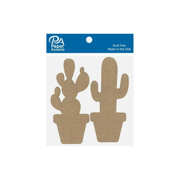 Chip Shape 8pc Cactus Astd Natural