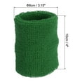 thumbnail image 2 of Uxcell 8x10cm Sport Wrist Bands Cotton Absorbent Athletic Sweatband, Dark Green, 6 Pack, 2 of 6