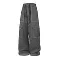 thumbnail image 2 of WIZUTIZ Men's Relaxed Fit Cargo Pants Contrast Stitching Elastic Waist Polyester Outdoor Casual Trousers, 2 of 8