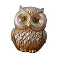 thumbnail image 4 of Kuntesetty Adorable Owl Ornament Art Works Garden Owl Statue for Office Dollhouse Patio gold, 4 of 9