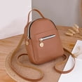 thumbnail image 1 of Brand Designer Fashion Women Backpack Mini Soft Touch Multi-Function Small Backpack Female Ladies Shoulder Bag Girl Purse Black brown, 1 of 6