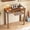Walnut-31.5 in, variant on BESKADI Solid Wooden Desk with Drawers - 24 x 16 Inch Narrow Desks, Rubberwood Mid Century Modern Desks, Small Writing Desk for Bedroom|Small Spaces - Walnut Color