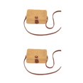 thumbnail image 3 of Qarigey Bolso de paja elegante con gran capacidad para artículos esenciales Bolso de hombro Bolsos de paja Bolso de mimbre cuadrado cuadrado 2Conjunto, 3 of 6