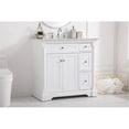 thumbnail image 2 of Elegant Decor Clarence 36" Solid Wood and Metal Single Bathroom Vanity in White, 2 of 8