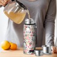 thumbnail image 4 of 20 Oz Husky and Pink Flower Coffee Tumbler Double Wall Insulated Stainless Steel Water Bottle | Metal Reusable Thermoses Flask with Cup Cap | Leak & Sweat Proof with Anti-Dust Lid, 4 of 7