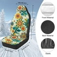 thumbnail image 7 of Uorisanigo Car Seat Covers 2 Front Interior Sets - Ethnic Flowers Auto Seat Protectors Universal Fit for Most Cars, SUVs, Trucks, and Vans, Car Accessories Cushions, 7 of 7