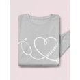 thumbnail image 3 of Nurse Love Women Sweatshirt, Female x-Large, 3 of 4