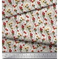 thumbnail image 2 of Soimoi Poly Georgette Fabric Flower Watercolor Print Sewing Fabric Yard 42 Inch Wide, 2 of 3