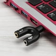 WENXUAN 35mm Stereo Splitter Audio to Mic Headset Jack Plug Phone For