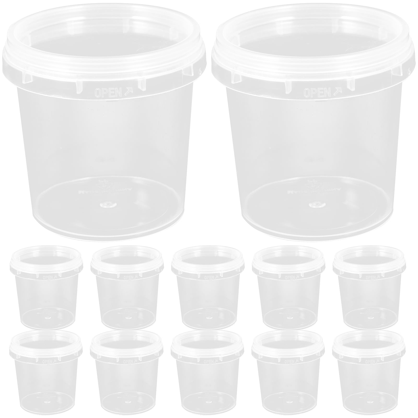 Small Clear Plastic Molded Bucket, Storage Container Bin for