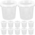 thumbnail image 1 of icolorfuled 18Pcs Clear Mini Jars Round Storage Bucket for Home Use and DIY Projects PP Material Organizing, 1 of 7