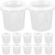 thumbnail image 1 of 18 cubos pequeños de plástico con tapa, mini cubo de almacenamiento, estuche transparente., 1 of 7