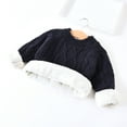 thumbnail image 5 of Gpaecead 6M-10Y Toddler Kids Baby Boys and Girls Knit Sweater Blouse Pullover Trendy Cute Thickening Warm Long Sleeved Warm Round Neck Sweater Navy, 5 of 5