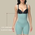 thumbnail image 6 of Ndbuld Bodysuit for Women Mid-Thigh Shaperwear Ladies Seamless Body Shaper Abdominal Lifter Hip Shaper Underwear Stretch Body Corset,Green,S, 6 of 6