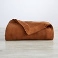 thumbnail image 5 of Great Bay Home 100% Cotton Soft All-Season Waffle Weave Knit Blanket  (Full / Queen, Terracotta), 5 of 6