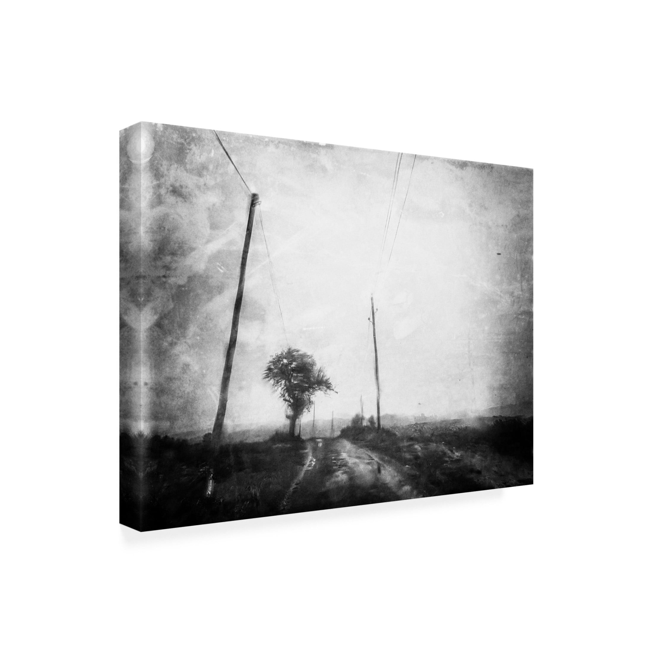 Canvas Wall Art - Delphine Margau 'Like A Rainy Day' Wall Art for Living Room, Bedroom, or Office Décor by Trademark Fine Art - 32 x 24 Inches