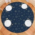 thumbnail image 2 of Dark Blue Star Moon Sun Pattern Round Fitted Tablecloth with Elastic Edge,Dining Table Cover Waterproof,Outdoor Round Tablecloth for Camping,Dining,Indoor and Outdoor, 2 of 7