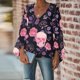 thumbnail image 2 of Mujer Otoño Invierno Casual Sexy Moda Camisa Halloween Impreso Manga Larga Puff Cuello V Jersey Top Fridja fjkfkj7669, 2 of 6