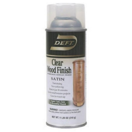 Fast Drying Wood - Easy to Apply Fast Dry Interior Clear Wood Finish Satin Lacquer 12.25oz by Deft