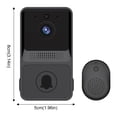 thumbnail image 3 of Klonfd Smart Wireless Remote Control Video Doorbell Smart Video Ring Doorbell Home Intercom Night Wifi Connection Antilost Doorbell Two Way Call APP Control Camera, 3 of 6