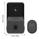 thumbnail image 3 of Video Timbre Inalámbrico Inteligente - Visión Nocturna HD, Llamada Bidireccional, Control APP, Batería 800mAh - para Seguridad en el Hogar y Monitorización Remota, 3 of 8