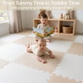 thumbnail image 2 of FlooringInc's Rainbow & Natural Harmony Playmat - Kid Safe Foam Floor Tiles with Removable Edges - 2'x2', 1/2" Thick (Moonbeam, 6 Tile Pack), 2 of 9