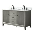 thumbnail image 5 of Vanity Art 54" Bathroom Vanity with Sinks and Engineered Marble Top, Freestanding Storage Cabinet with 2 Drawers, 2 Shelves and 1 Flip Down Tray, 5 of 8
