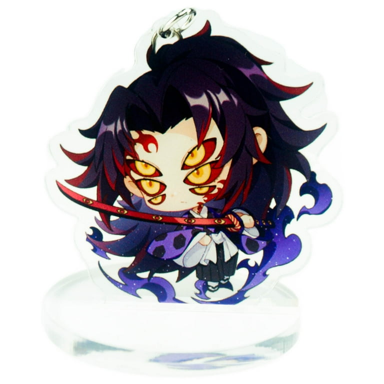 ZILEFSILK Anime Demon Slayer Kimetsu No Yaiba Acrylic Figure Keychain Set  Vision Stand Merch Personalized Key Chain