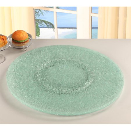 Chintaly 24 in. Sandwich Glass Lazy Susan - Clear