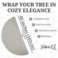 thumbnail image 2 of FabricLA Platinum Gray Faux Fur Tree Skirt Cut - 40-Inches with Rounded Edges (No Backing) for Christmas, 2 of 6
