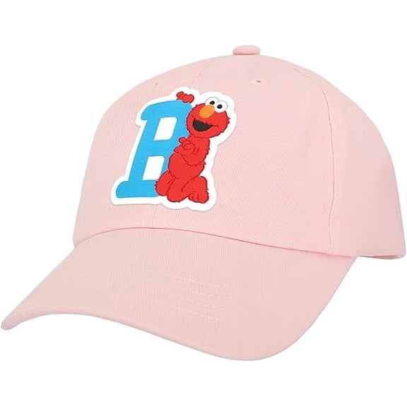 Sesame Street Elmo & Abby Kids Toddler Cap with Initial, Toddler Boys Hat, Youth Girl Baseball Cap, Cute Toddler Baseball Cap