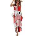 thumbnail image 1 of Vestido Largo Sin Mangas Para Mujer, Abstract Geometrical Traje Informal Para Cumpleaños, Verano, 1 of 5