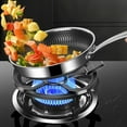 thumbnail image 1 of Cast Iron Gas Stove Wind Shield Ring | Flame Concentrator Burner Cover | Energy Saving Anti-Slip Universal Fit for Home Kitchen | 1 Iron Pot Rack | 25cm, 1 of 6