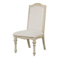 thumbnail image 4 of Furniture of America Clyde Wood 7-Piece Round Dining Table Set in Antique White, 4 of 13