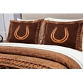 thumbnail image 3 of Chezmoi Collection Maverick 7-Piece King Microsuede Bed in a Bag Comforter Set - Southwestern Wild Horses Russet Brown Bedding Set with Comforter and Sheets, 3 of 8
