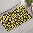thumbnail image 2 of Black Sunflower Pattern Bathroom Rugs Mat,Non Slip Microfiber Bathroom Rug,Rubber Backing,Soft Bathroom Mats for Bathroom Floor,Tub and Shower,17x30in(43x75cm), 2 of 5