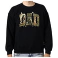 thumbnail image 3 of Dad Retro Camo Sweatshirt Vintage Duck or Deer Hunting Season Pullover Sweater Black Sweatshirt Adult X-Large, 3 of 4