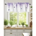 thumbnail image 2 of Curtain Valance for Windows,Watercolor Spring Purple Vineflowers Kitchen Valances Rod Pocket Short Curtains,Farm Butterflies Window Treatment Panel for Bedroom Bathroom 42x12in, 2 of 9
