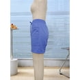 thumbnail image 4 of Omen Casual Shorts Drawstring Comfy Elastic Waist Shorts Summer Pull on Short with Pockets Royal Blue XL, 4 of 8