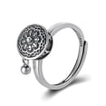thumbnail image 1 of Anillo budista de plata para mujer, rueda de oración tibetana, mantra de los 7 chakras, anillo de buena suerte para mujer., 1 of 4