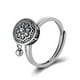 thumbnail image 1 of Anillo budista de plata para mujer, rueda de oración tibetana, mantra de los 7 chakras, anillo de buena suerte para mujer., 1 of 4