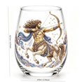 thumbnail image 3 of SLYNSHome Stemless Wine Glass With Vintage Embroidery Style, Astrology Horoscope Printed Glass Cup,Drinkware Gift For Home Bar, 3 of 6