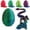 Laser Colorful, variant on EROCK 3D Printed Dragon with Egg Articulated Crystal Flexible Joints Surprise Dragon